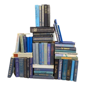 Vintage Late 20th Century Blue Books - Set of 50