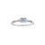 14k White Gold 0.56ct Emerald Cut Blue Sapphire & Diamond Ring Size 7 For Sale - Image 9 of 16