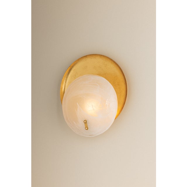 Mitzi Shanette 10.75 in. 1 Light Wall Sconce in Vintage Gold Leaf Finish For Sale - Image 9 of 11