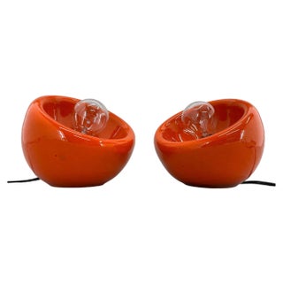 Mid-Century Ceramic Enzo Bioli Table Lamps, 1970s, Set of 2 For Sale