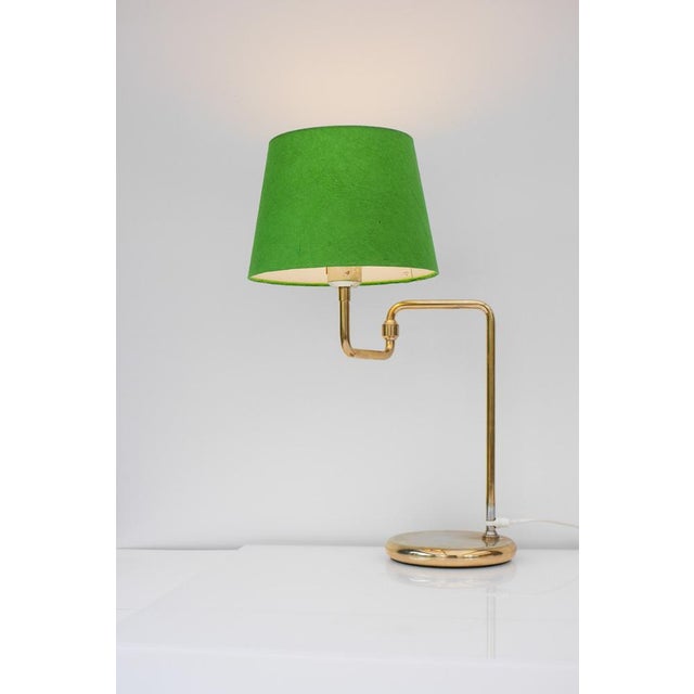 Scandinavian Brass Swing Arm Table Lamp For Sale - Image 9 of 10