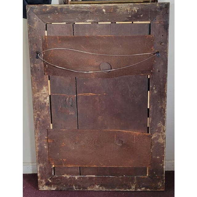 Wood Antique American Federal Giltwood Wall Mirror c.1820 Original 19th Century Gold For Sale - Image 7 of 17