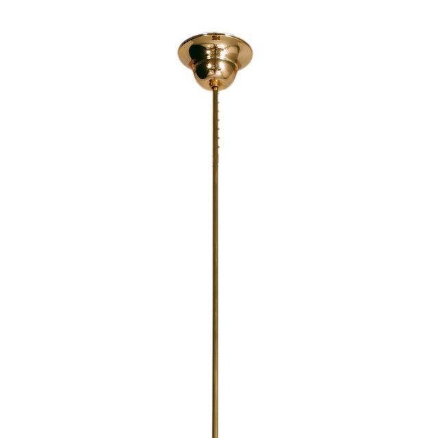 Elegant and highly refined Italian pendant light designed by Luigi Caccia Dominioni for Azucena, dating from the 1950s....