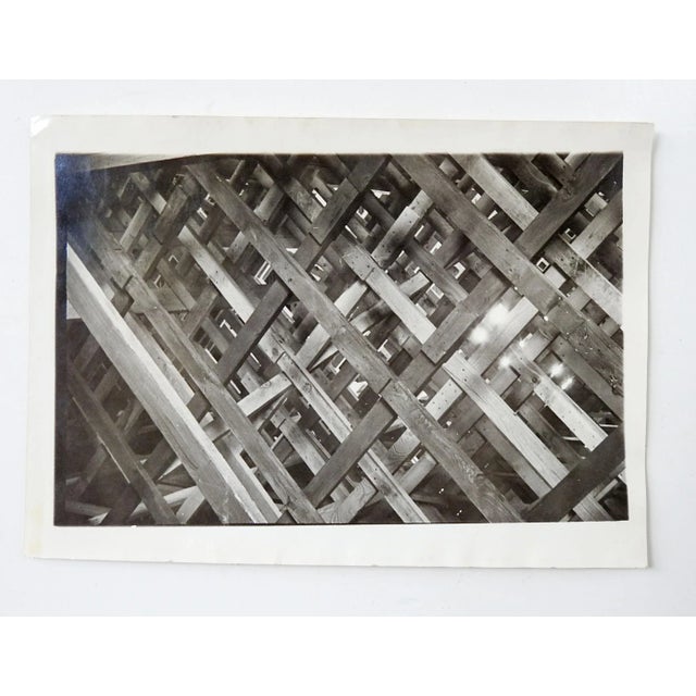 Vintage photograph of abstract truss contstruction. Unsigned. Unframed, minor edge crinkles.