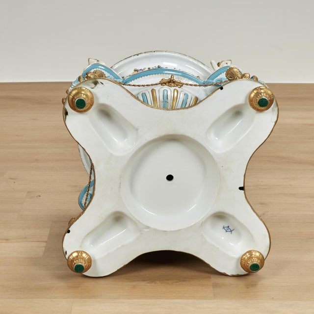 Antique French Porcelain Centerpiece or Bowl For Sale - Image 13 of 14