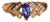 The 12th Avenue: Marquise Tanzanite and Diamond Ring in Yellow Gold For Sale
