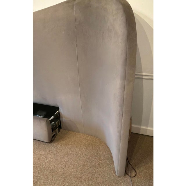 Caracole Modern Taupe Velvet Clio King Bed and Muse Nightstands Set of 3 For Sale - Image 10 of 10