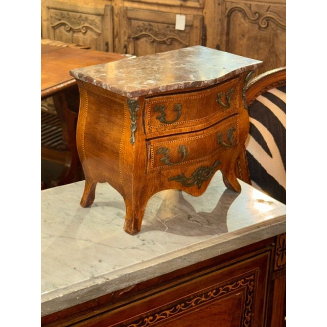 19th Century 19th C. French Louis XV Miniature Walnut Commode For Sale - Image 5 of 5