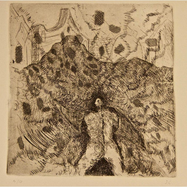 Sandro Chia, Nude Son of the Face Etching, Edition of 10, 1960s, Etching For Sale