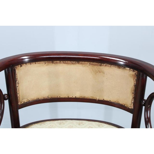 Art Nouveau Fledermaus Armchair attributed to Josef Hoffmann for Fischel, 1890s For Sale - Image 4 of 17