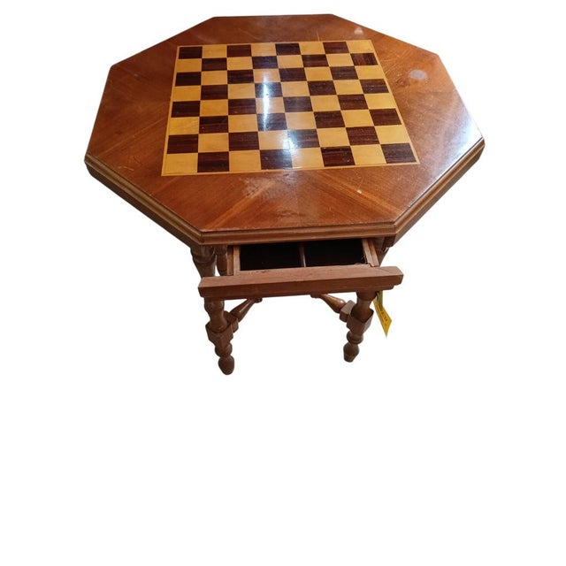 Vintage Game Table in Wood, 1970s For Sale - Image 4 of 9