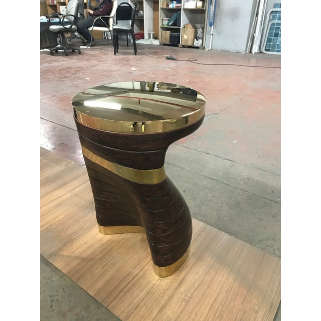 Bronze "Matita" Coffee Table With Bronze and Wood, Handcrafted, Bizimyer Furniture, Istanbul For Sale - Image 8 of 17