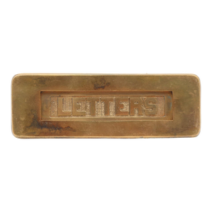 Vintage 6.875 In. Brass Spring Loaded Letters Mail Slot
