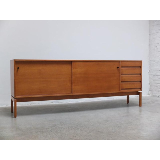 Brown Walnut Abstracta Sideboard by Jos De Mey for Van Den Berghe-Pauvers, 1960s For Sale - Image 8 of 17