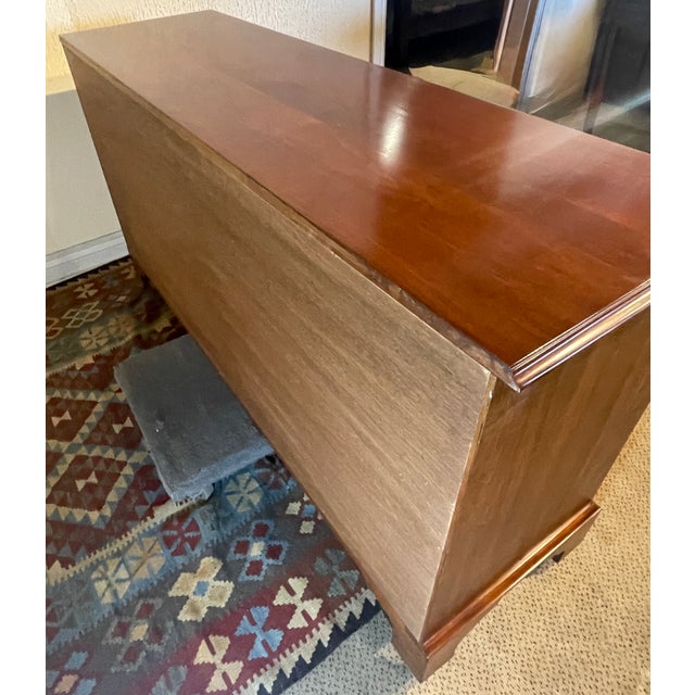 1990s 1990s Stickley Hudson Valley Collection Triple Dresser. Bracket-Foot. Bail Pull Done in Solid Brass. For Sale - Image 5 of 11