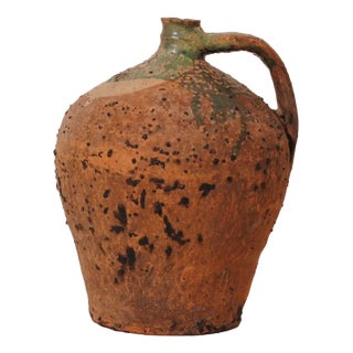 Rustic French Olive Oil Jug from Befos For Sale