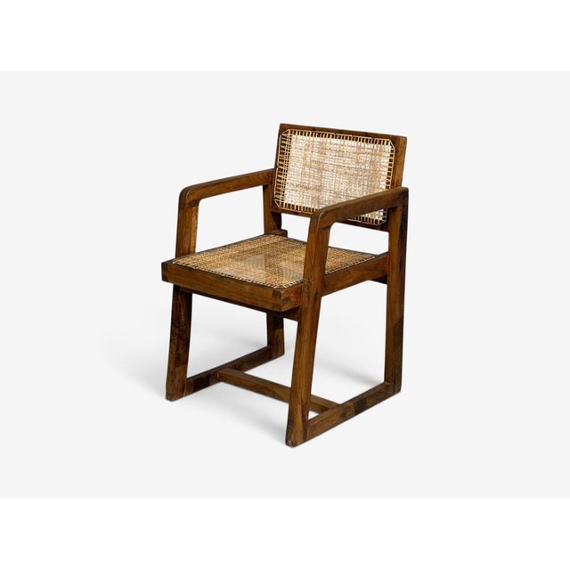 Pierre Jeanneret, Six Dining Chairs, Teak, Cane, Chandigarh, India, 1960s For Sale - Image 10 of 16