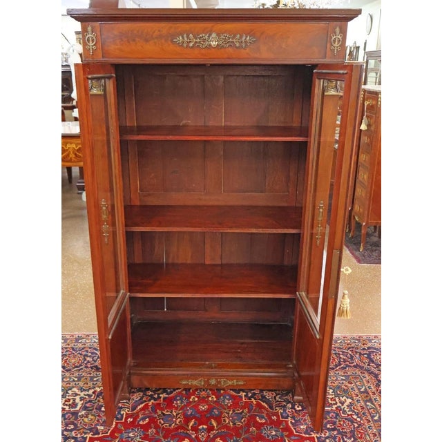 Traditional Late 19th Century Mahogany French Empire Two Door Cabinet For Sale - Image 3 of 11