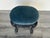 Late 20th Century Carved Wood Hoof-Foot Bench With Velvet Top For Sale - Image 4 of 4
