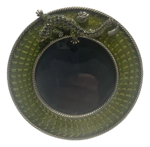Enamel and Crystal Picture Frame With Gecko