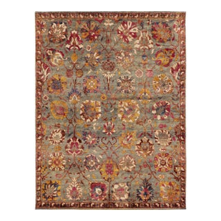 Contemporary Oushak Style Wool Rug in Beige & Brown, by Rug & Kilim, India For Sale