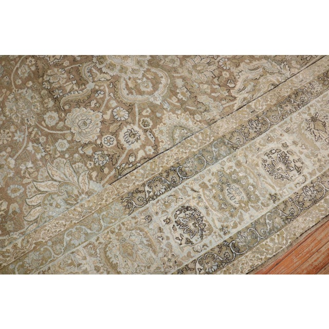 American Zabihi Collection Antique Persian Kashan Carpet For Sale - Image 3 of 12