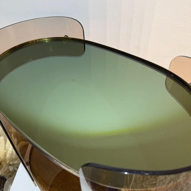Italian Space Age Serving Trolley in Acrylic and Brass, 1968 For Sale - Image 11 of 18