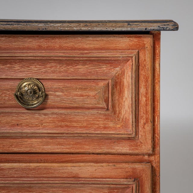 Red Neoclassical Chest of Drawers, Late 18th Century For Sale - Image 8 of 9