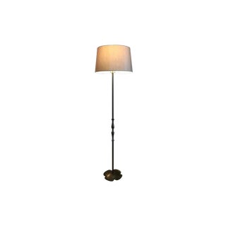 1950s Vintage Brass Flower Petal Floor Lamp For Sale