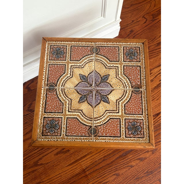 Mid Century Danish Style Tile Accent /Tea Table For Sale - Image 10 of 12