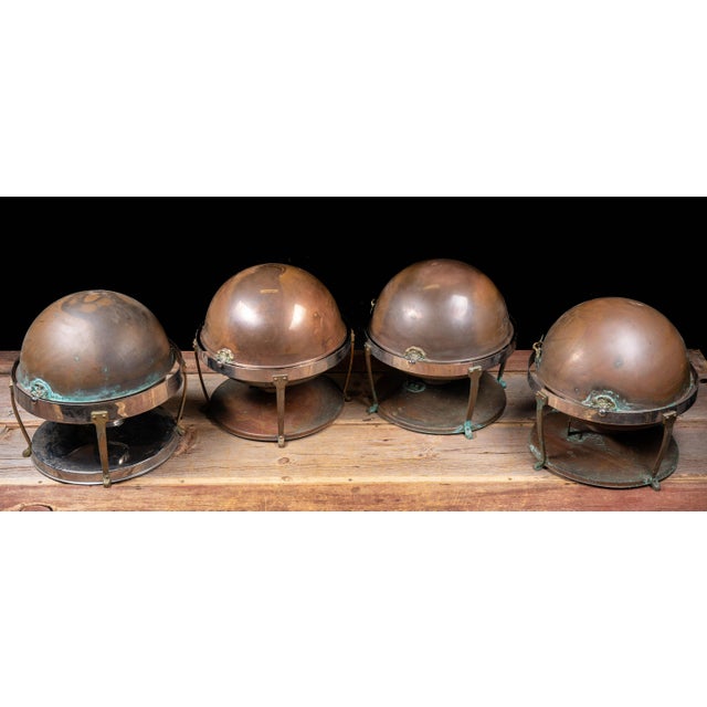 Antique Copper Rolltop Chafer Servers - Set of Four For Sale - Image 4 of 18