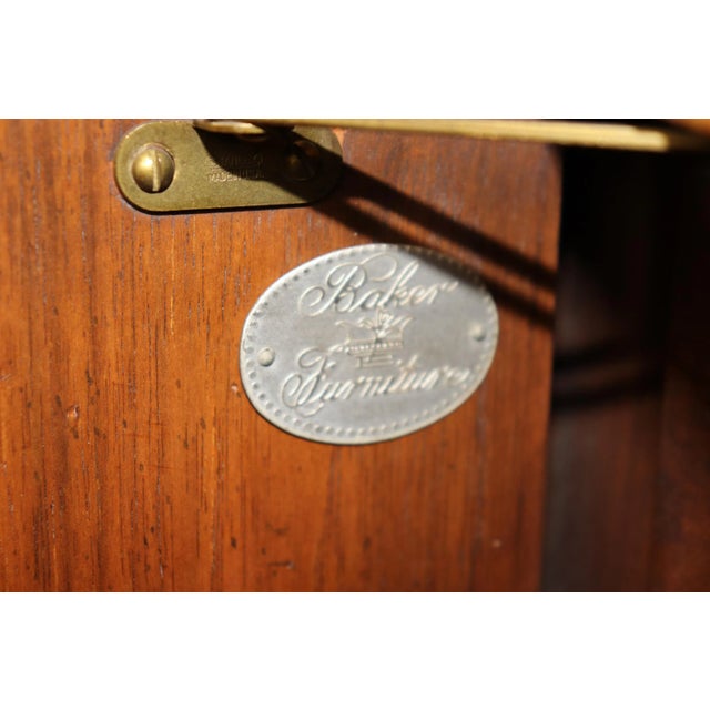 Rare Baker Furniture Co. Italian Rococo Style Walnut Mirrored Secretary