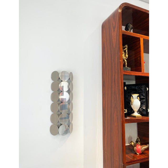 Mirror Effect Wall Light in Metal, 1980 For Sale - Image 14 of 15