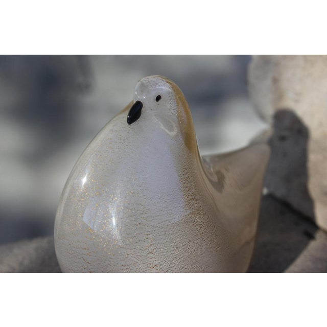 Venice Pigeon Figurine in Golden Glass from Barovier & Toso, 1950s For Sale - Image 3 of 9