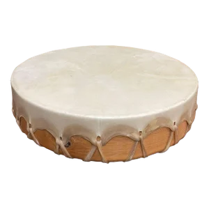 Vintage Hand Drum Wooden Base