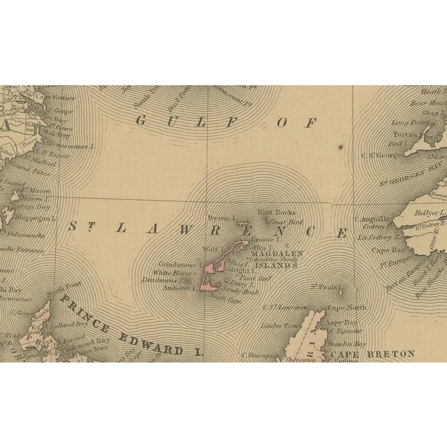 Johnson's New Brunswick Nova Scotia Newfoundland Map, 1864 For Sale - Image 9 of 11