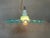 Turquoise Vintage Collar Pendant Lamp in Glass and Porcelain For Sale - Image 8 of 11