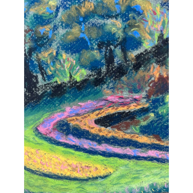 Coastal Impressionism Landscape, Pastel on Paper, Signed W. P. Burpee. For Sale - Image 3 of 10