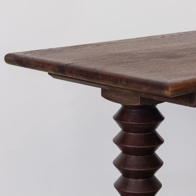 1940s French Wood and Copper Side Table by Charles Dudouyt For Sale - Image 11 of 16
