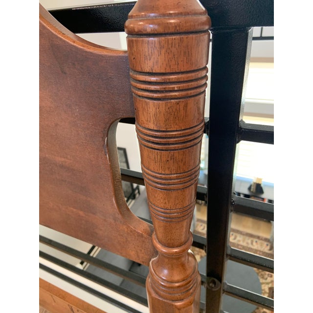 Chestnut 1965 Davis Cabinet Co. Mahogany Four-Post Bedframe For Sale - Image 8 of 14