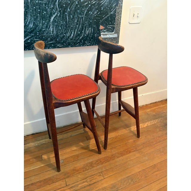 Mid 20th Century MCM Counter Stools Iconic Danish Design by Vilhelm Wohlert for Stolefabriken Odense For Sale - Image 5 of 6