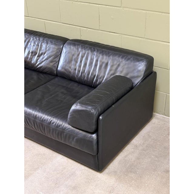 Model DS-76 Daybed and Sofa in Black Leather by de Sede, 1980s, Set of 2 For Sale - Image 4 of 12