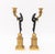 Empire Style Patinated and Gilt Metal Candelabra, Pair For Sale - Image 9 of 11