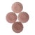 Vintage 1980s Bordallo Pinheiro “Ingrid Pink” Floral Embossed Plates- Set of 4 For Sale