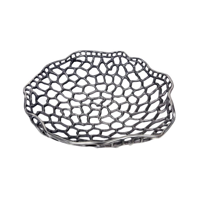 l'Objet Large Cast Metal Sculptural Centerpiece Bowl For Sale - Image 13 of 13