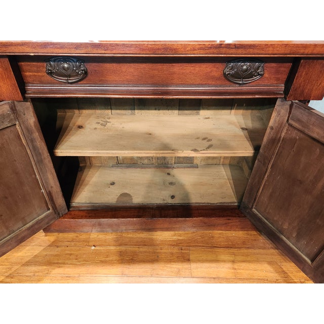 Brown Antique English Edwardian Chiffonier Sideboard, Circa 1900's For Sale - Image 8 of 12