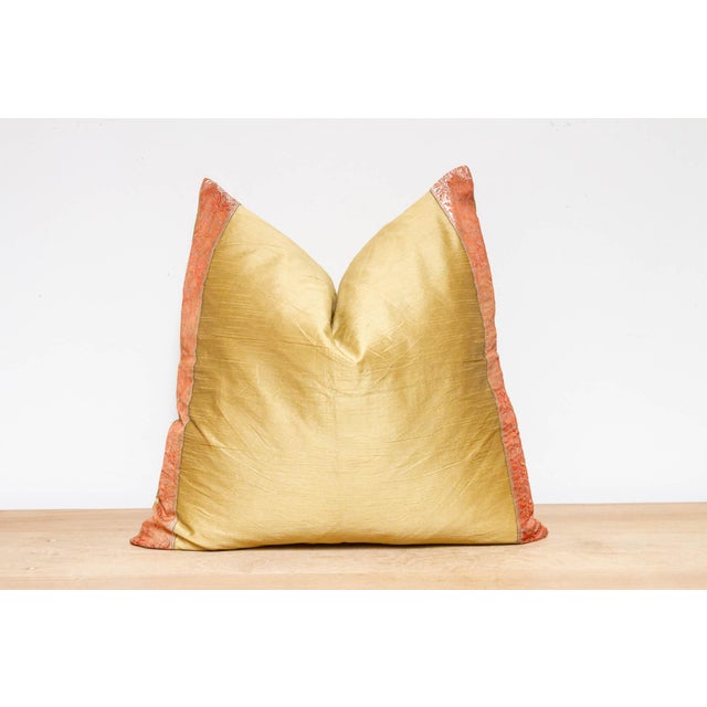 Indian Firefly Festive Silk Euro Pillow Cover For Sale - Image 3 of 7