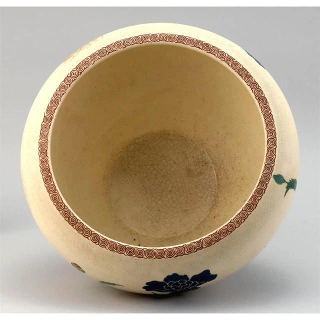 Japanese Studio Ceramic Centerpiece Okumura Shozan Meiji Period For Sale - Image 9 of 11