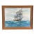 Vintage Mid Century Maritime Clipper Ship Framed Original Seascape Oil Painting For Sale