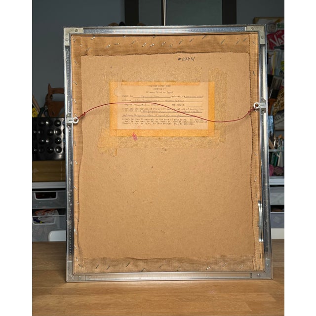 Vintage Mid Century Organic Modern Textile Art, Blush, Hot Pink & Brown For Sale - Image 12 of 12